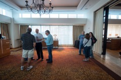 The folks from Pinkerton Tobacco have their kickoff dinner at the Osteria Pronto restaurant at the JW Mariott Indianapolis on May 27th 2017