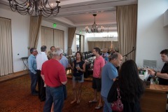 The folks from Pinkerton Tobacco have their kickoff dinner at the Osteria Pronto restaurant at the JW Mariott Indianapolis on May 27th 2017
