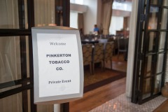 The folks from Pinkerton Tobacco have their kickoff dinner at the Osteria Pronto restaurant at the JW Mariott Indianapolis on May 27th 2017