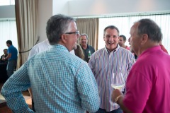 The folks from Pinkerton Tobacco have their kickoff dinner at the Osteria Pronto restaurant at the JW Mariott Indianapolis on May 27th 2017
