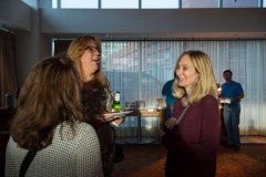 The folks from Pinkerton Tobacco have their kickoff dinner at the Osteria Pronto restaurant at the JW Mariott Indianapolis on May 27th 2017