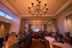 The folks from Pinkerton Tobacco have their kickoff dinner at the Osteria Pronto restaurant at the JW Mariott Indianapolis on May 27th 2017