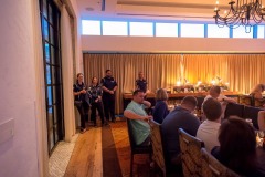 The folks from Pinkerton Tobacco have their kickoff dinner at the Osteria Pronto restaurant at the JW Mariott Indianapolis on May 27th 2017