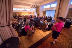 The folks from Pinkerton Tobacco have their kickoff dinner at the Osteria Pronto restaurant at the JW Mariott Indianapolis on May 27th 2017