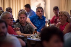 The folks from Pinkerton Tobacco have their kickoff dinner at the Osteria Pronto restaurant at the JW Mariott Indianapolis on May 27th 2017