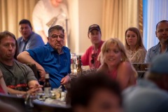 The folks from Pinkerton Tobacco have their kickoff dinner at the Osteria Pronto restaurant at the JW Mariott Indianapolis on May 27th 2017