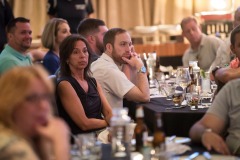 The folks from Pinkerton Tobacco have their kickoff dinner at the Osteria Pronto restaurant at the JW Mariott Indianapolis on May 27th 2017