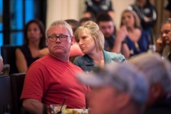 The folks from Pinkerton Tobacco have their kickoff dinner at the Osteria Pronto restaurant at the JW Mariott Indianapolis on May 27th 2017